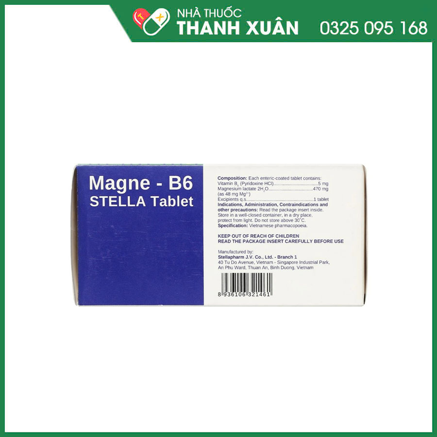 Magne - B6 Stella Tablet thuốc điều trị hạ magnesium huyết nặng và rối loạn lo âu